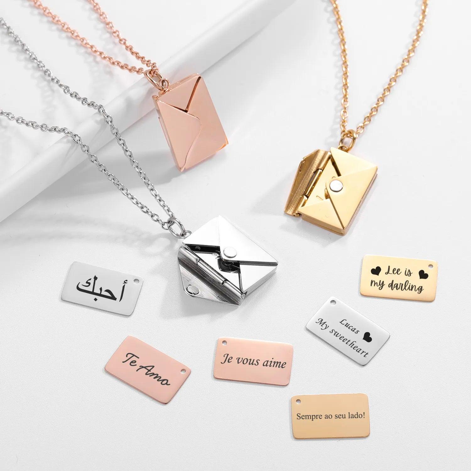 Colar Personalizado Carta Love You - GemShop